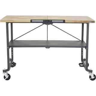 Cosco SmartFold Butcher Block Portable Workbench - 400 lb Capacity x 52" Table Top Width x 34.80" Table Top Depth - 25.50" Height - Assembly Required - Gray - 1 Each