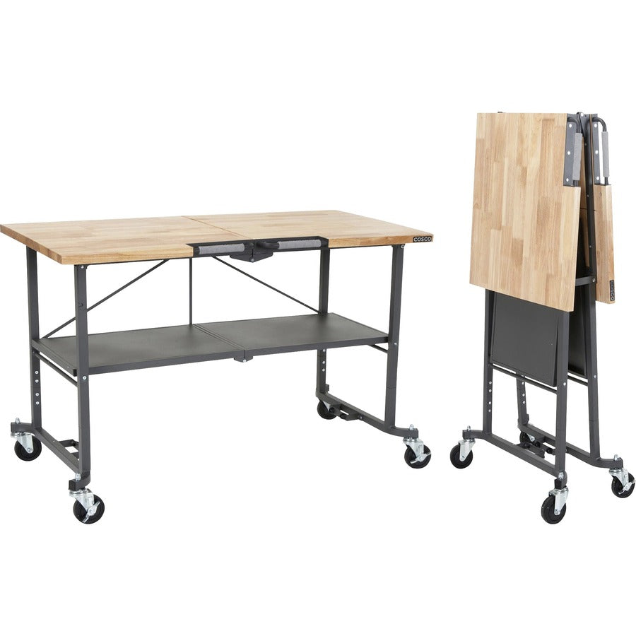 cosco-smartfold-butcher-block-portable-workbench-400-lb-capacity-x-52-table-top-width-x-3480-table-top-depth-2550-height-assembly-required-gray-1-each_csc66765dkg1e - 6
