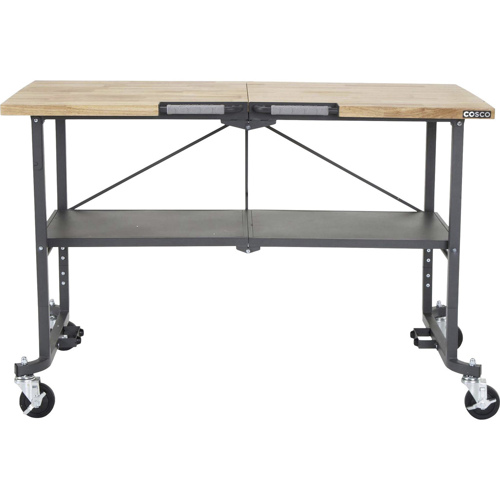 cosco-smartfold-butcher-block-portable-workbench-400-lb-capacity-x-52-table-top-width-x-3480-table-top-depth-2550-height-assembly-required-gray-1-each_csc66765dkg1e - 2