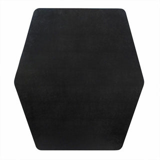 ES ROBBINS Game Zone Chair Mat - Medium Pile Carpet, Hard Floor - 46" Length x 42" Width - Hexagon - Vinyl - Black - 1Each