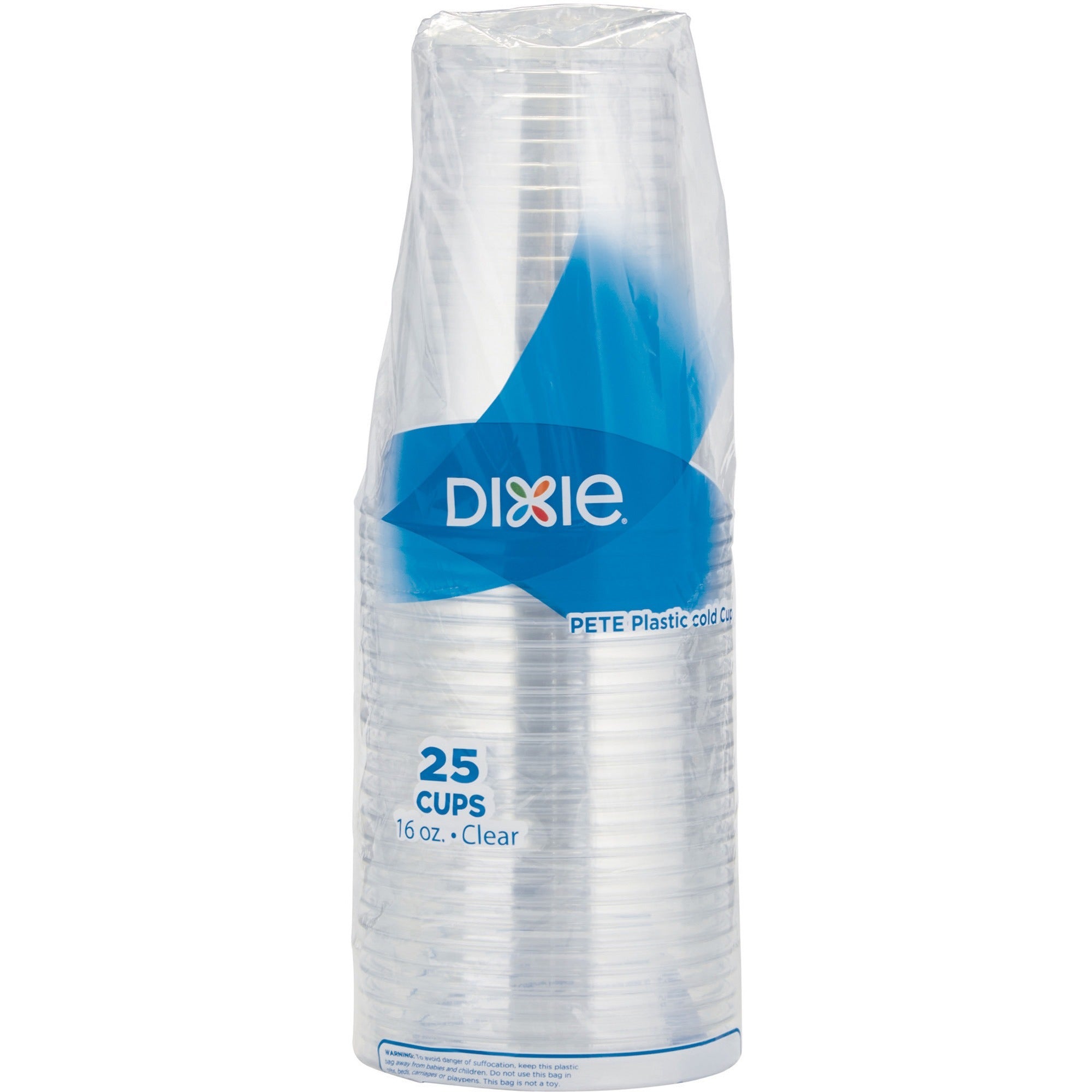 dixie-16-oz-cold-cups-by-gp-pro-25-pack-clear-pete-plastic-soda-iced-coffee-sample-restaurant-coffee-shop-breakroom-lobby-beverage-cold-drink_dxecpet16dx - 1