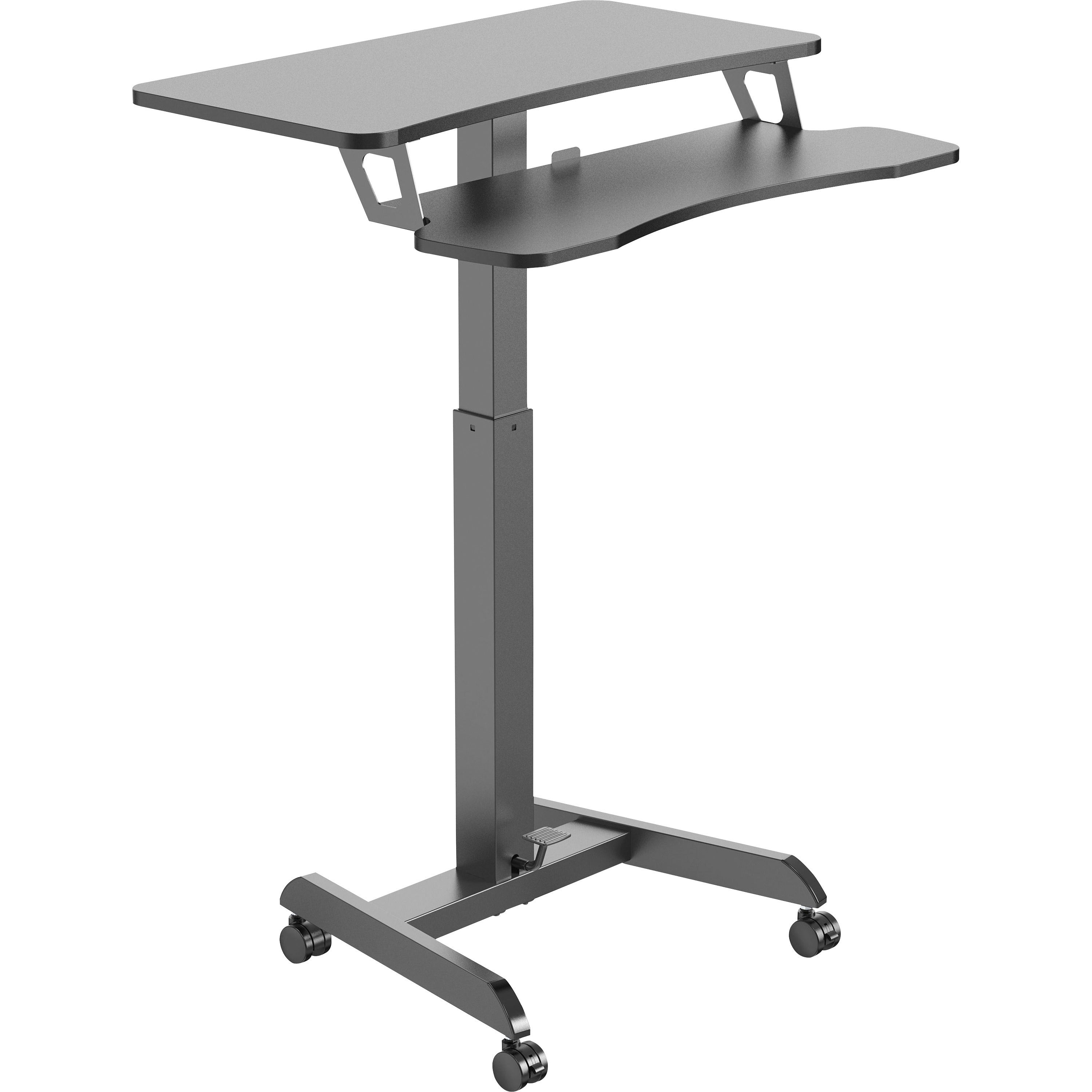 kantek-mobile-sit-to-stand-desk-with-foot-pedal-adjustable-height-1570-table-top-length-x-3150-table-top-width-49-height-assembly-required-black-melamine-top-material-1-each_ktksts350 - 1