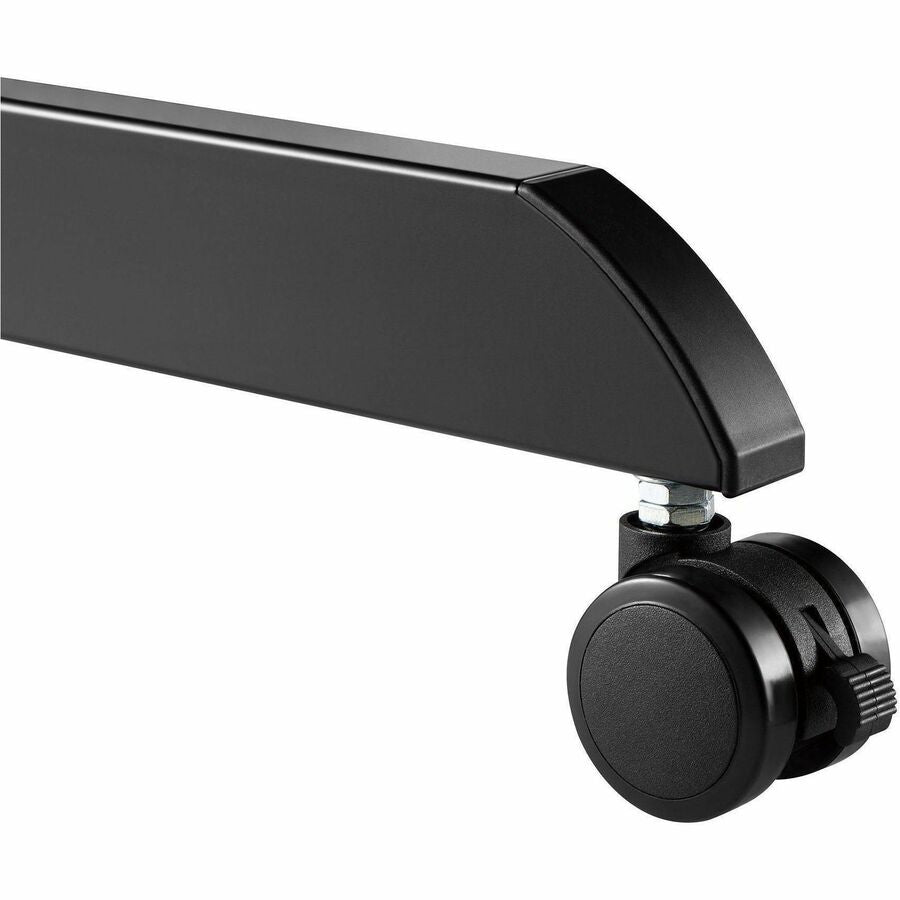 Kantek Adjustable Height Mobile Sit Stand Desk - Adjustable Height - 22" Table Top Length x 31.50" Table Top Width - 49" Height - Assembly Required - Black - Melamine Top Material - 1 Each