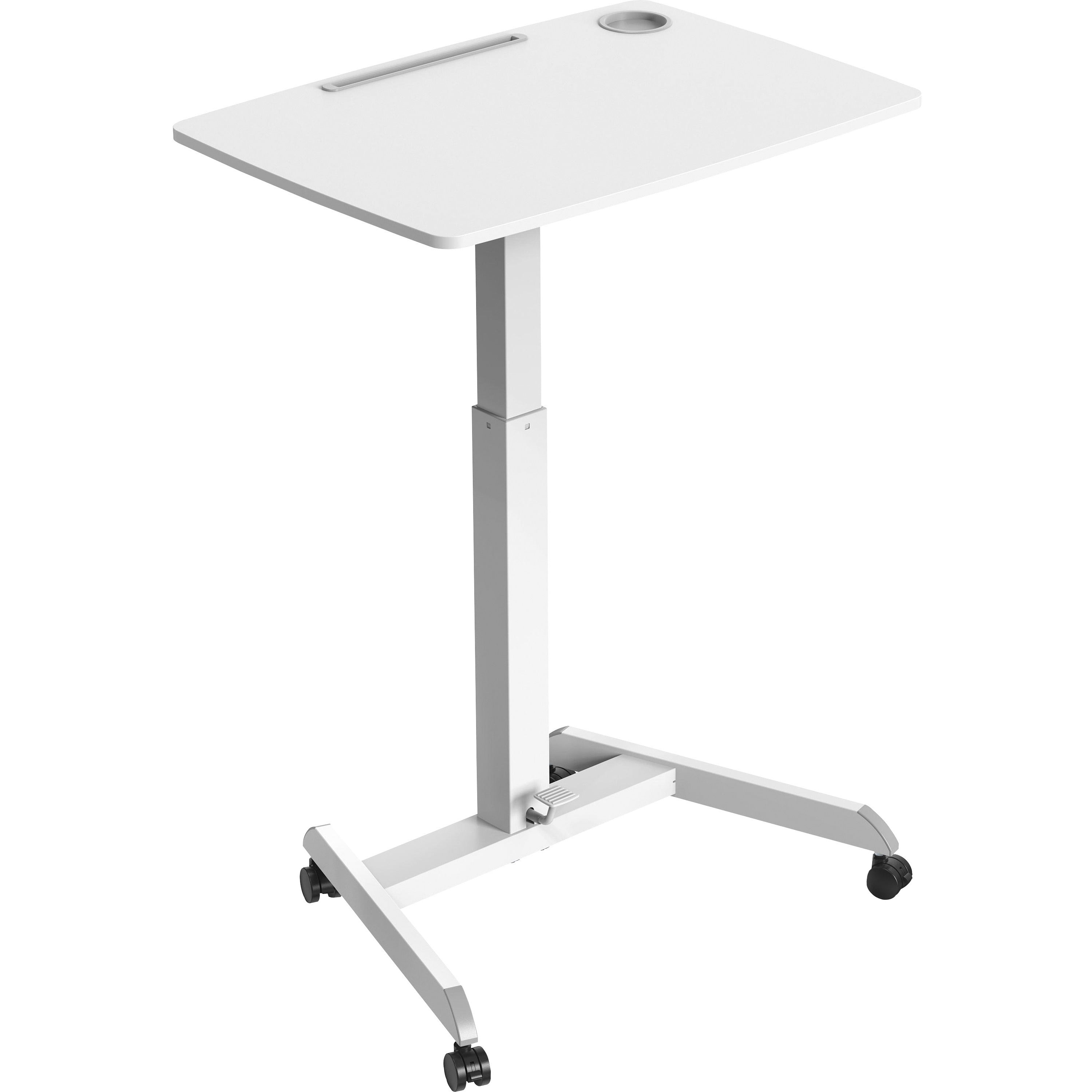kantek-adjustable-height-mobile-sit-stand-desk-adjustable-height-22-table-top-length-x-3150-table-top-width-49-height-assembly-required-white-melamine-top-material-1-each_ktksts330w - 1