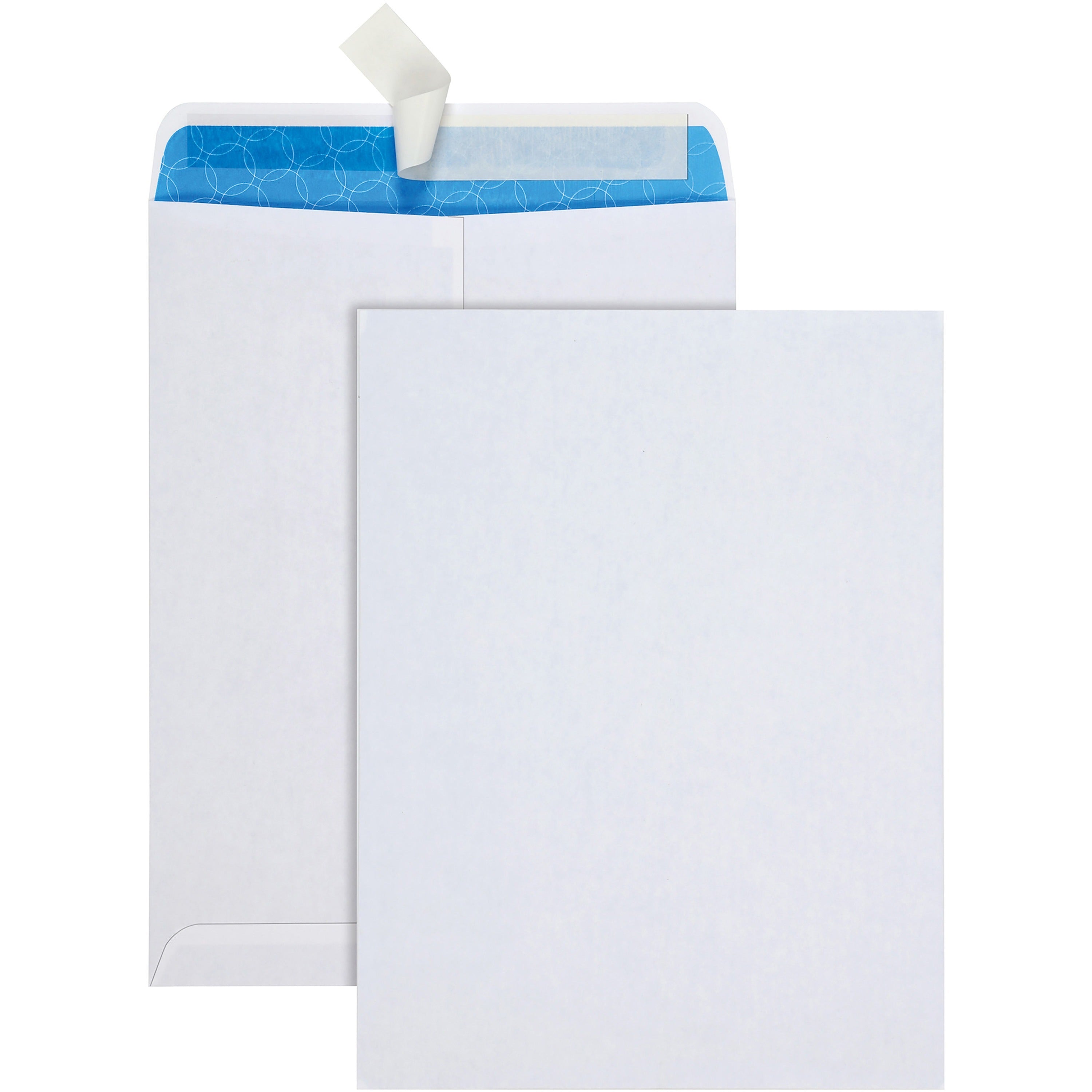 Quality Park 9 x 12 Treated, Security Tinted Catalog Envelopes with Redi-Strip Closure - Catalog - 9" Width x 12" Length - 28 lb - Flap - 100 / Box - White