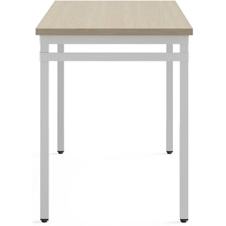 Ready Home Office Desk, 45.5" x 23.5" to 29.5", Beige/White, Ships in 1-3 Business Days