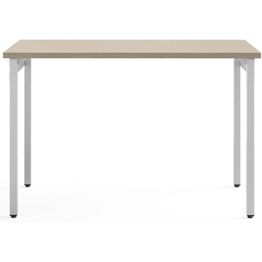 Ready Home Office Desk, 45.5" x 23.5" to 29.5", Beige/White, Ships in 1-3 Business Days