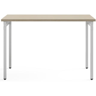 Ready Home Office Desk, 45.5" x 23.5" to 29.5", Beige/White, Ships in 1-3 Business Days
