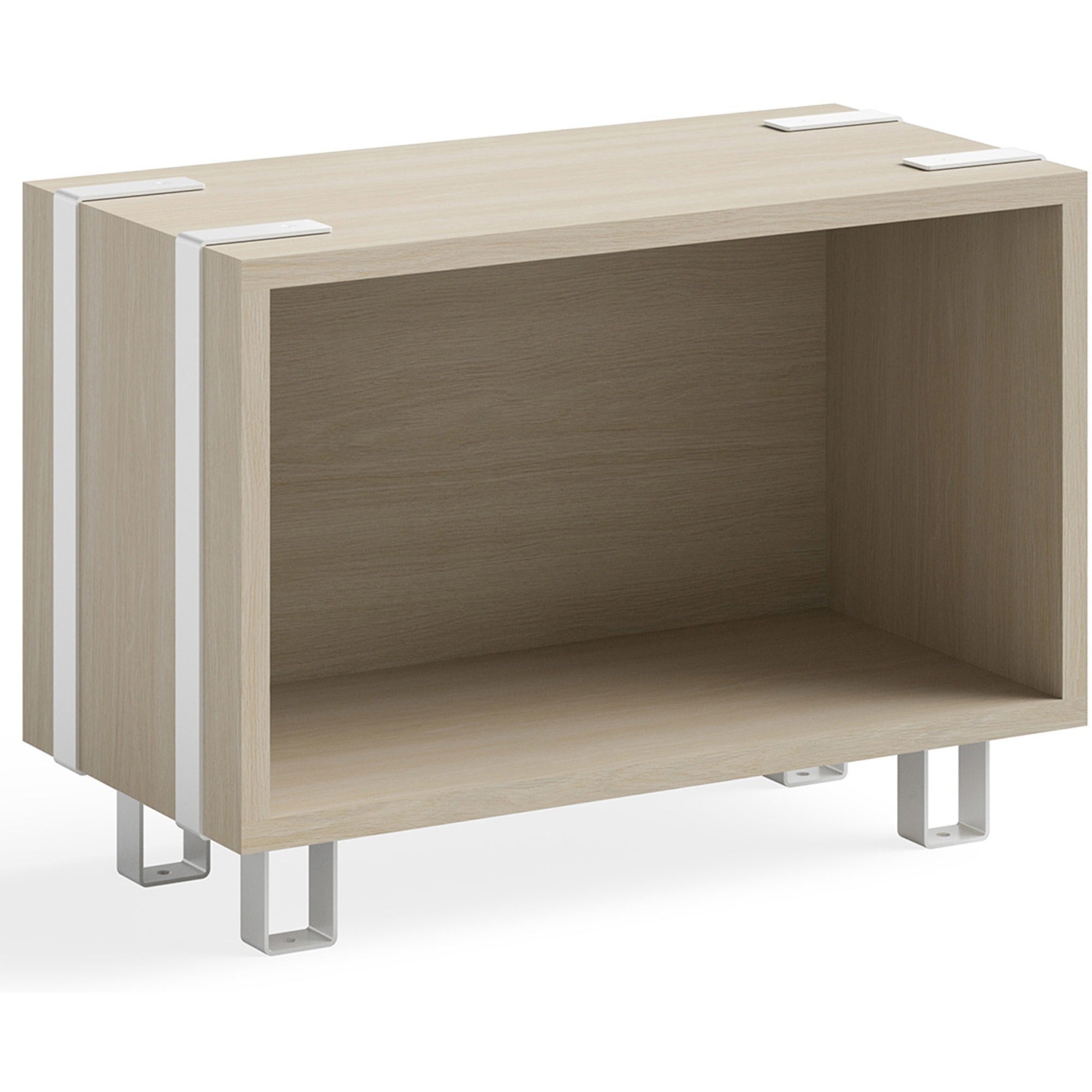 Ready Home Office Large Stackable Storage, 1-Shelf, 24w x 12d x 17.25h, Beige/White, Ships in 1-3 Business Days