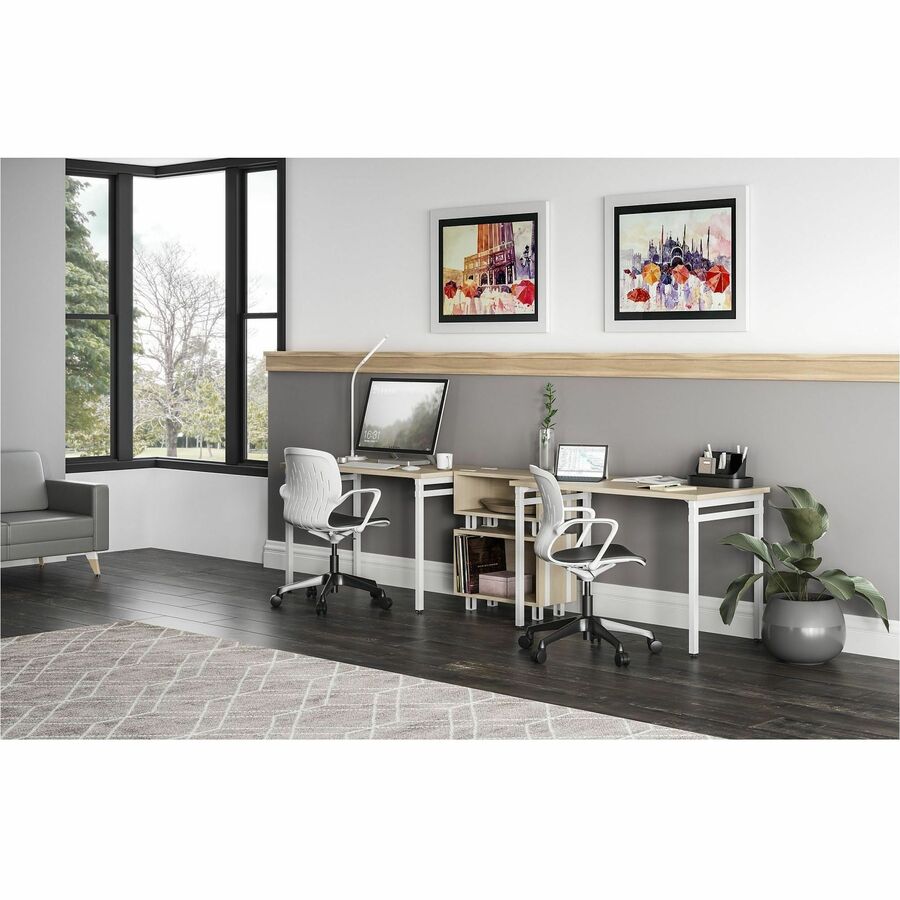 Ready Home Office Large Stackable Storage, 1-Shelf, 24w x 12d x 17.25h, Beige/White, Ships in 1-3 Business Days