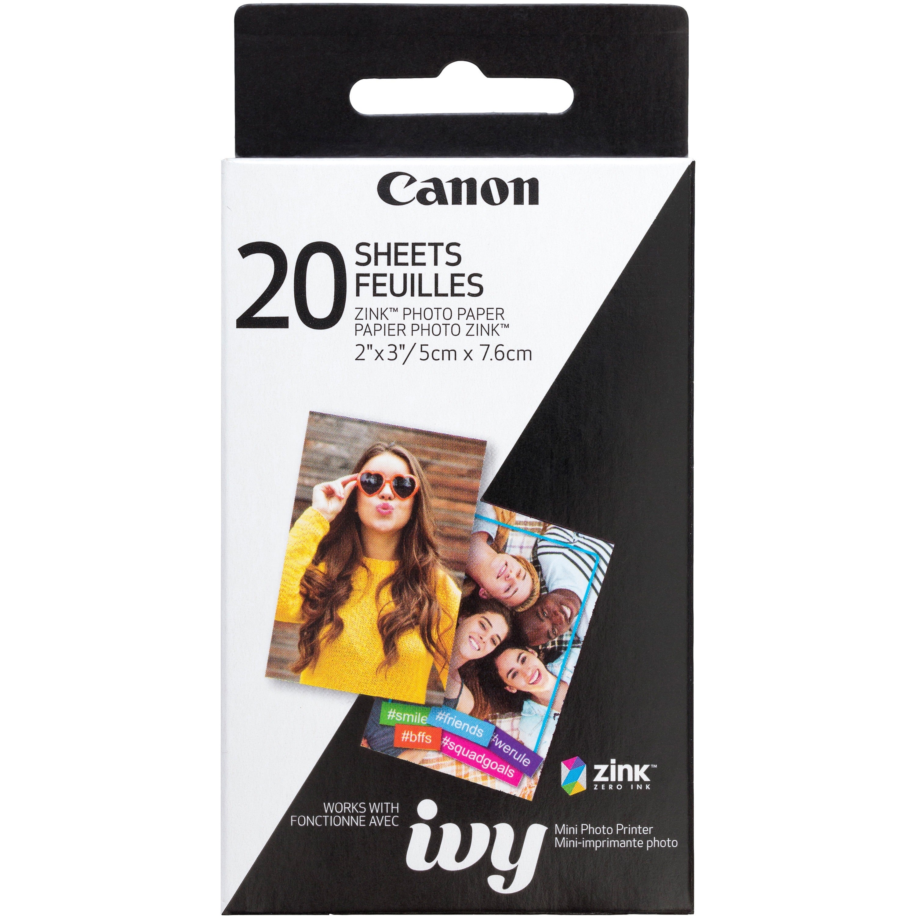 canon-zink-photo-paper-2-x-3-glossy-1-each-20-sheets-smudge-free-water-resistant-tear-resistant-white_cnmzincpaper20 - 1