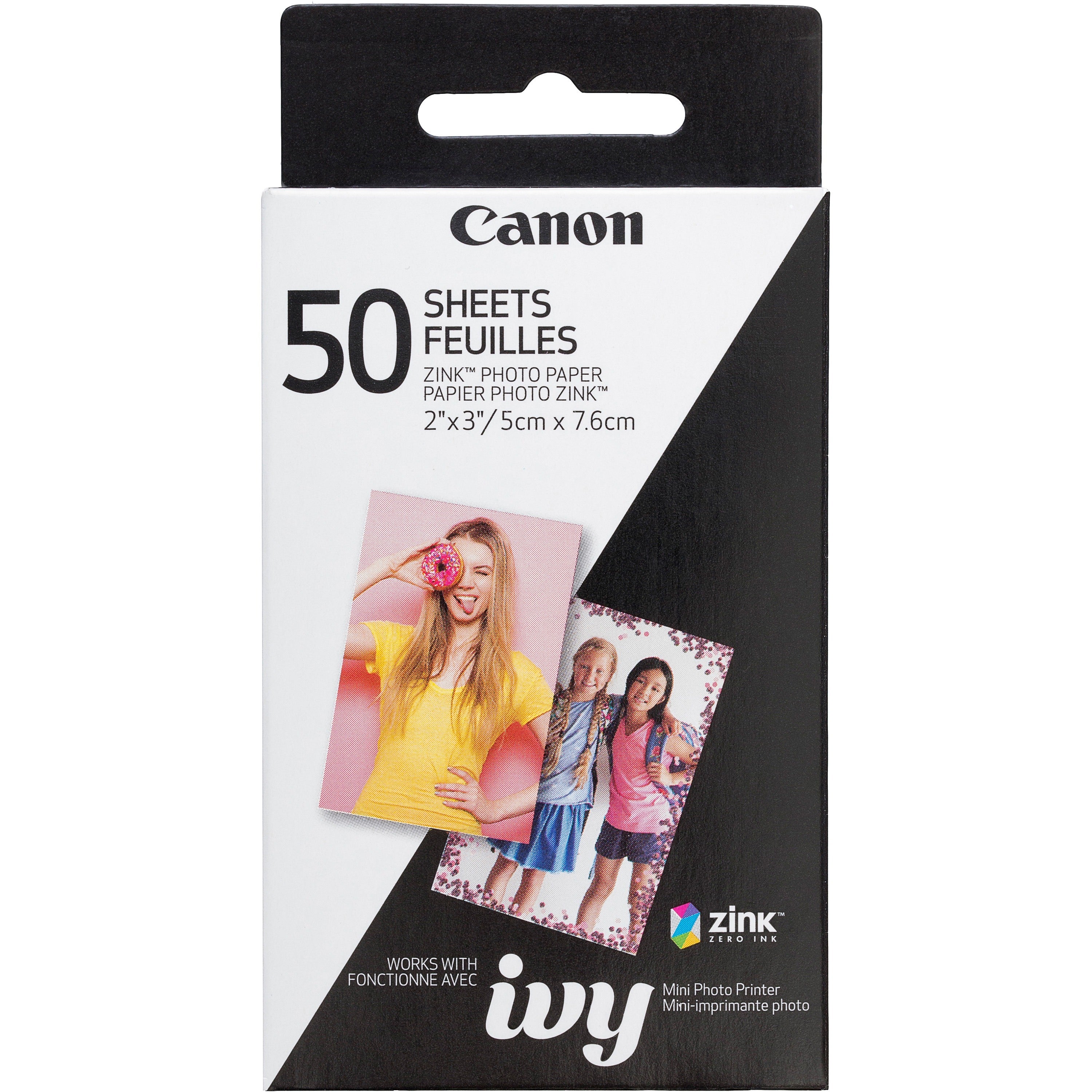 canon-zink-photo-paper-2-x-3-glossy-1-each-50-sheets-smudge-free-water-resistant-tear-resistant-white_cnmzincpaper50 - 1