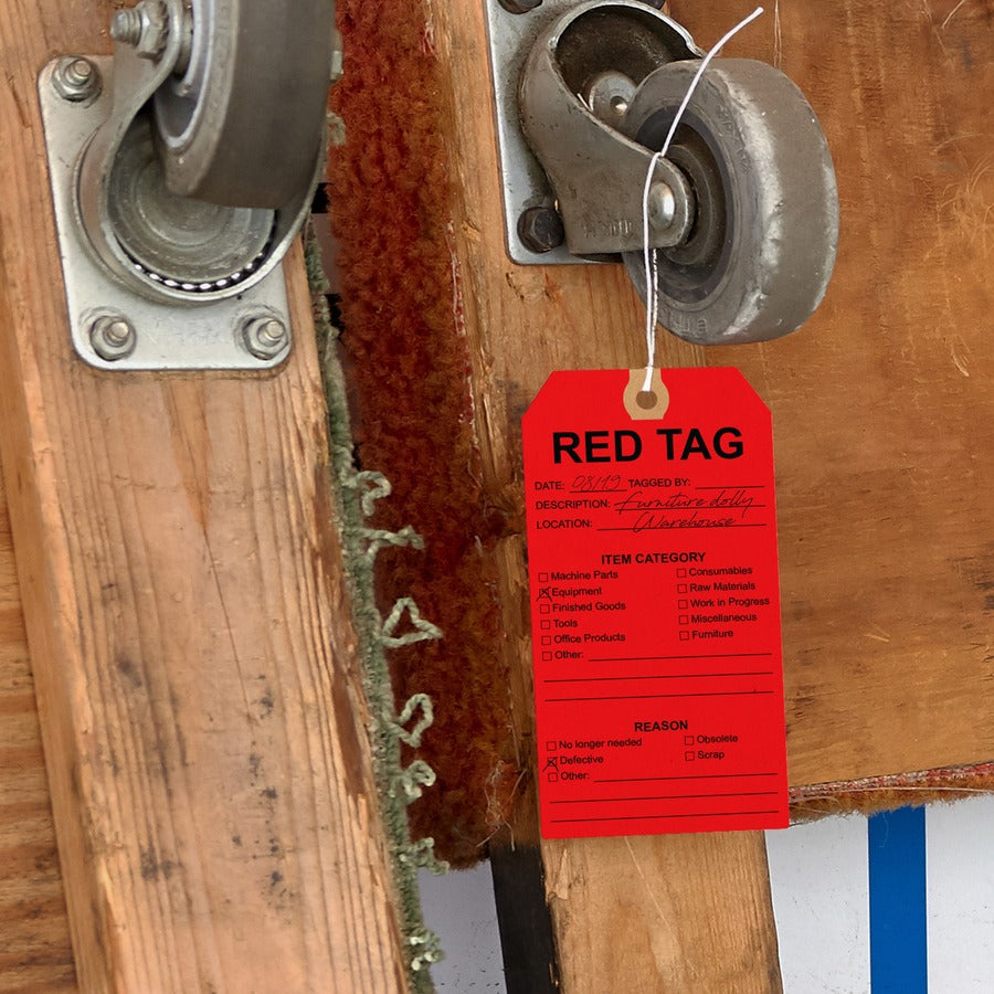 Avery Preprinted RED TAG 5S Hang Tags - 5.75" Length x 3" Width - 25 / Pack - Card Stock - Red - 4