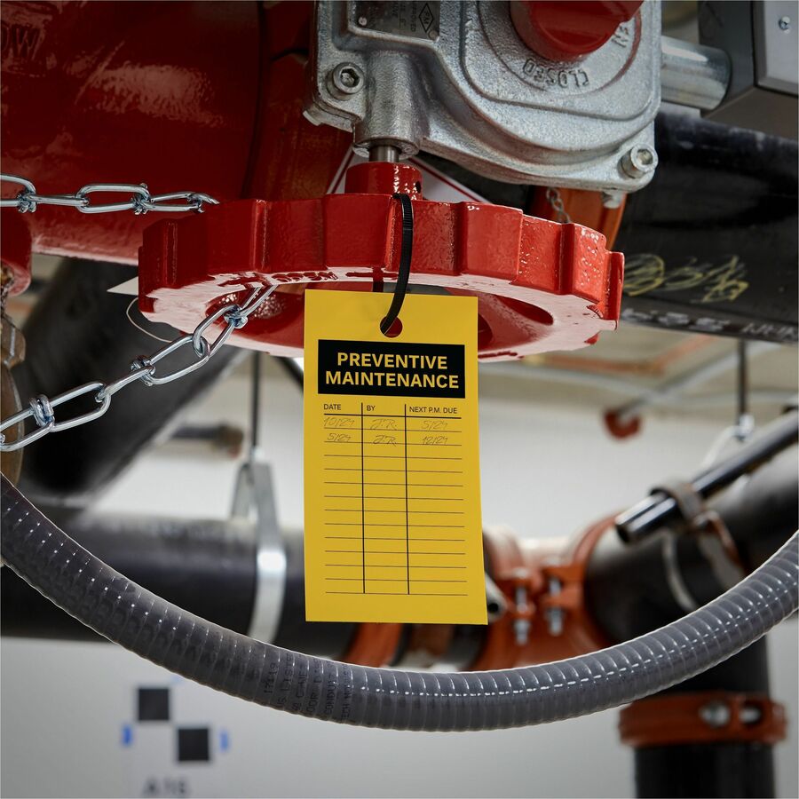 Avery UltraDuty Lock Out Tag Out Hang Tags - 2.92" Length x 5.50" Width - 60 / Pack - Plastic - Yellow - 6