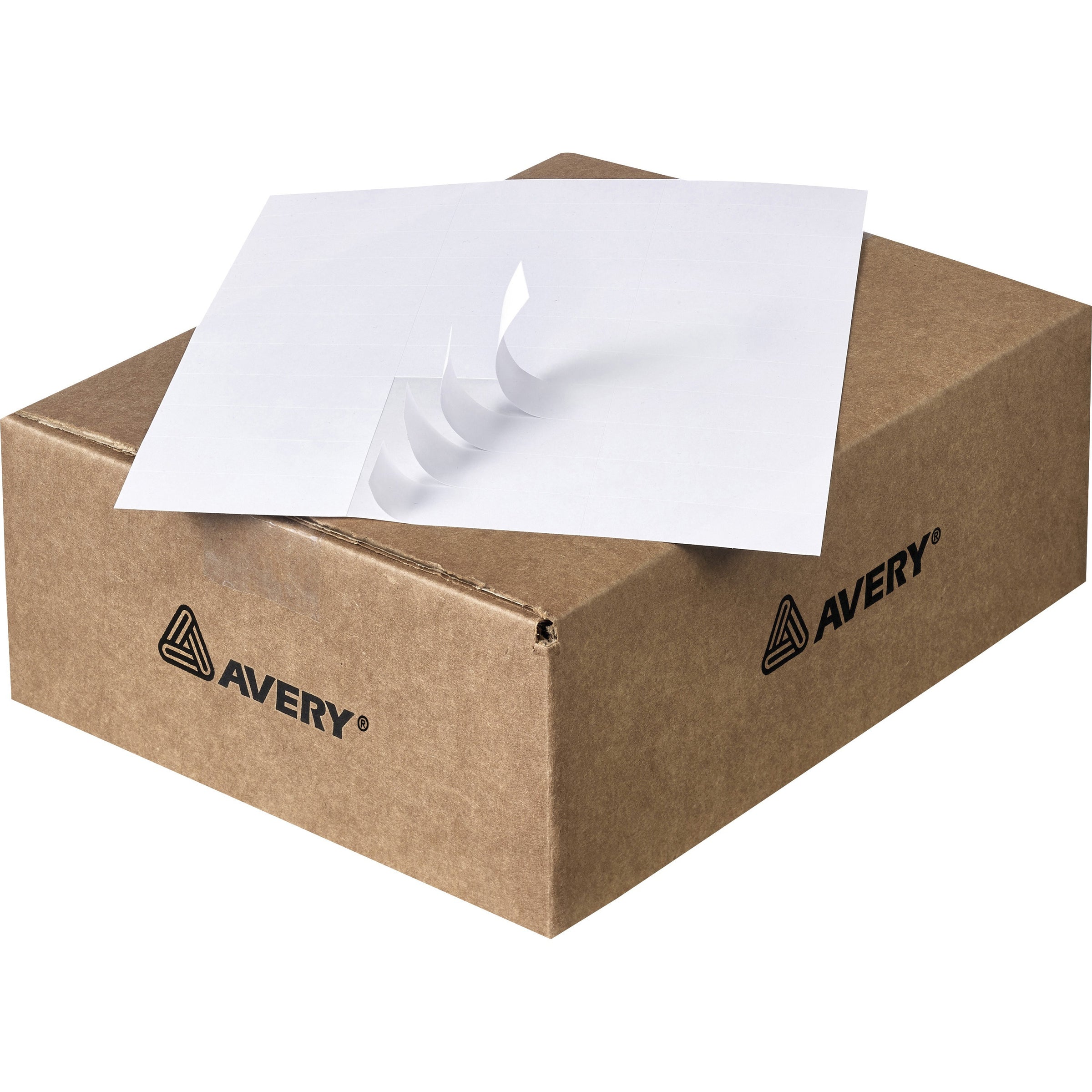 Avery Address Label - 3 2/5" Height x 9" Width x 11 1/5" Length - Permanent Adhesive - Rectangle - Matte White - Paper - 33 / Sheet - 500 Total Sheets - 16500 Total Label(s) - 1 / Carton
