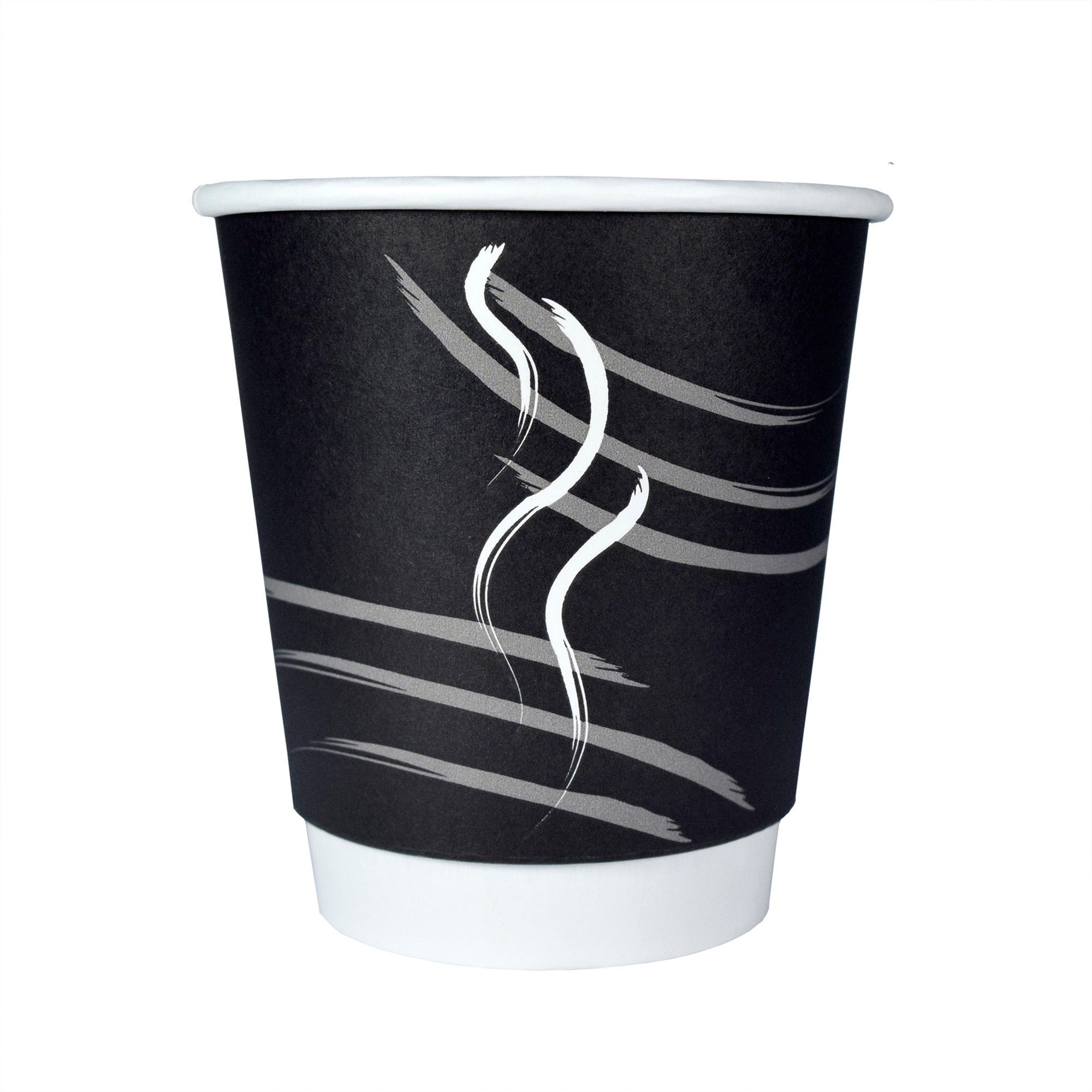 rdi-10-oz-double-wall-hot-paper-cups-600-carton-black-paper-hot-drink-beverage-coffee-hot-chocolate-tea_cfpcpdbu10blk - 1