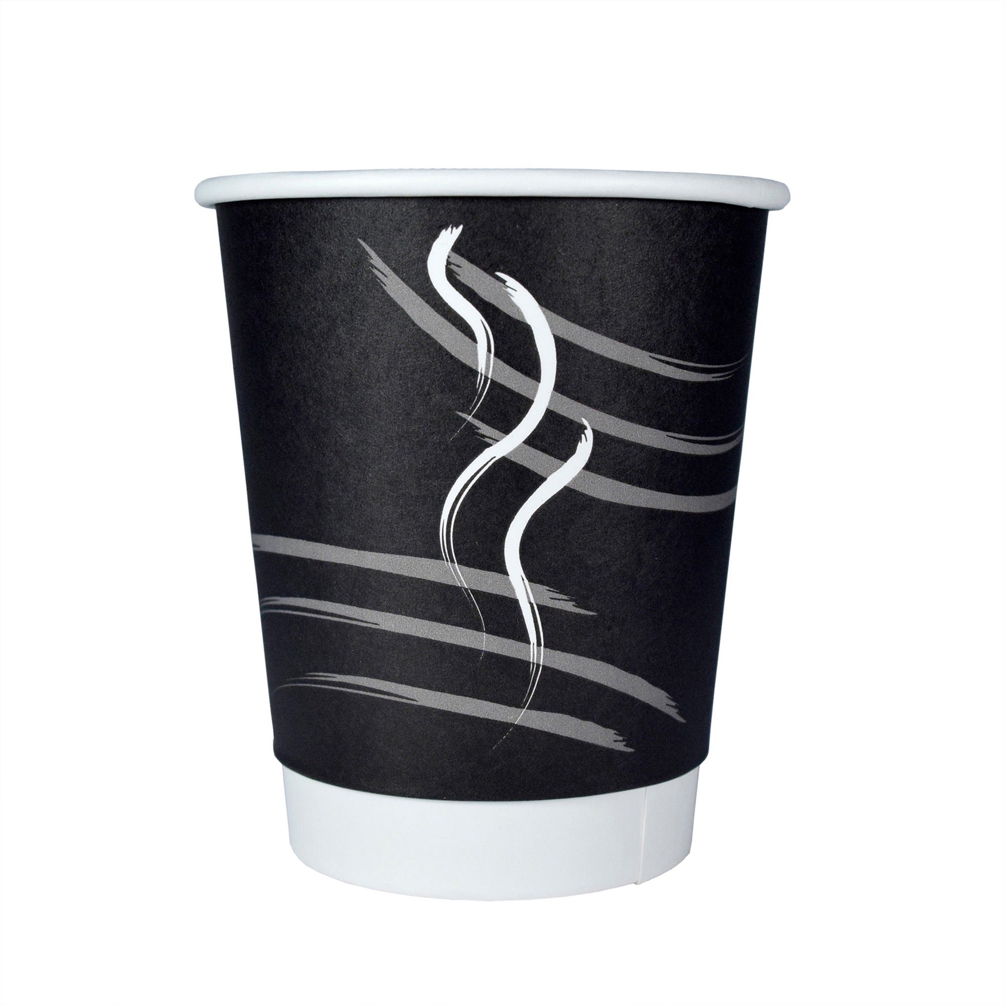 rdi-9-oz-double-wall-hot-paper-cups-900-carton-black-paper-hot-drink-beverage-coffee-hot-chocolate-tea_cfpcpdbu9blk - 1