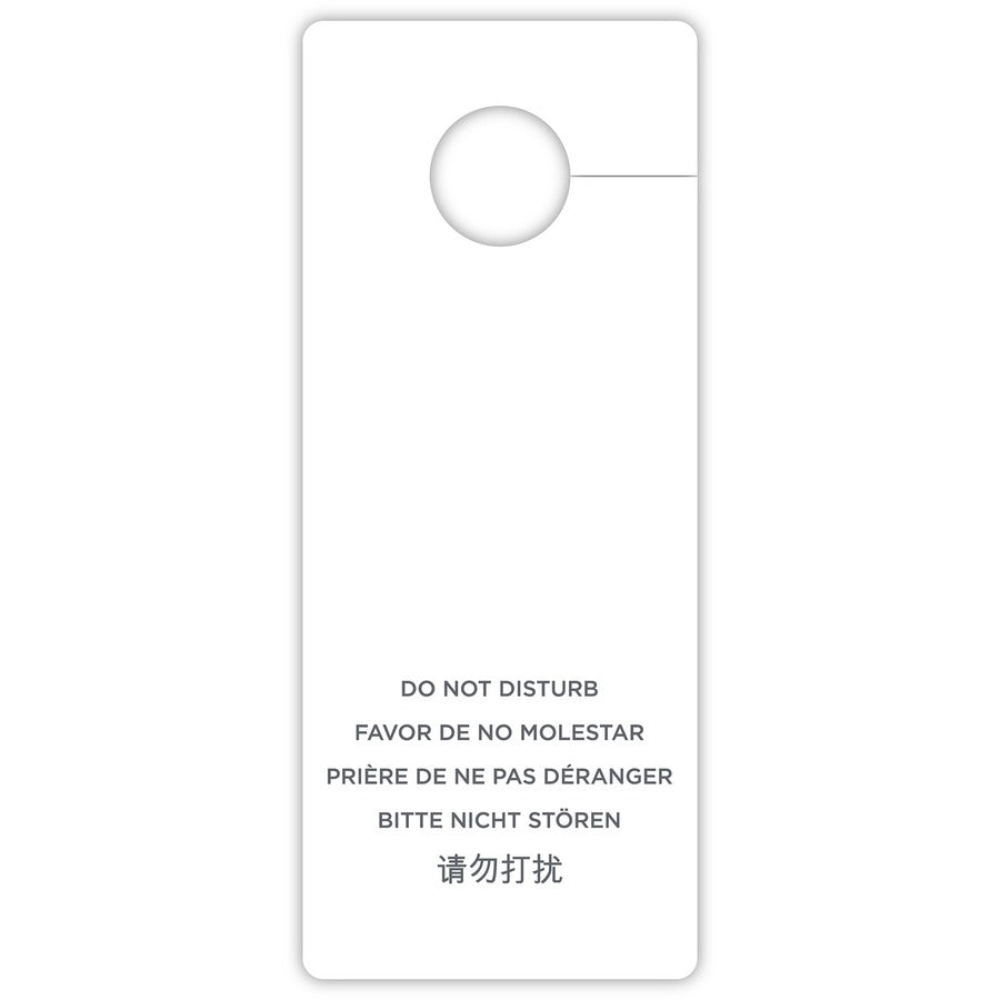 RDI Do-Not-Disturb Hang Sign - 100 / Carton - Do Not Disturb Print/Message - 3" Width x 8" Height - Rectangular Shape - Hanging Hole, Printable - White