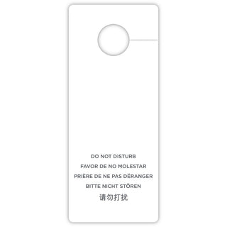 RDI Do-Not-Disturb Hang Sign - 100 / Carton - Do Not Disturb Print/Message - 3" Width x 8" Height - Rectangular Shape - Hanging Hole, Printable - White