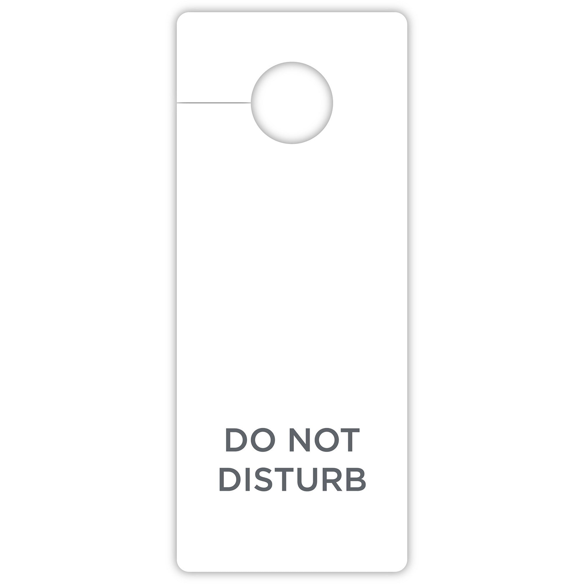 RDI Do-Not-Disturb Hang Sign - 100 / Carton - Do Not Disturb Print/Message - 3" Width x 8" Height - Rectangular Shape - Hanging Hole, Printable - White