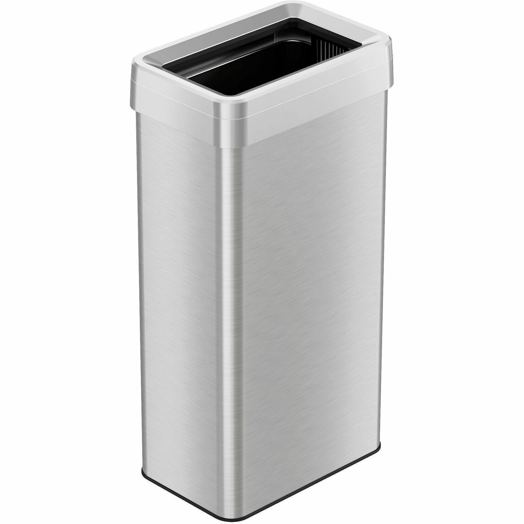 HLS Commercial Stainless Steel Bin Receptacle - Deodorizer - 21 gal Capacity - Rectangular - Fingerprint Proof - 33" Height x 10.3" Width x 16" Depth - Stainless Steel - Silver - 1 Each