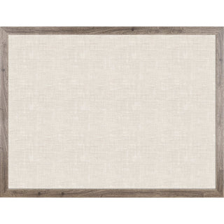 U Brands Linen Bulletin Board, 47" X 35" , Rustic Wood Frame - 47" Height x 35" Width - Tan Linen Surface - Self-healing, Durable, Mounting System, Tackable, Sturdy, Damage Resistant- 1