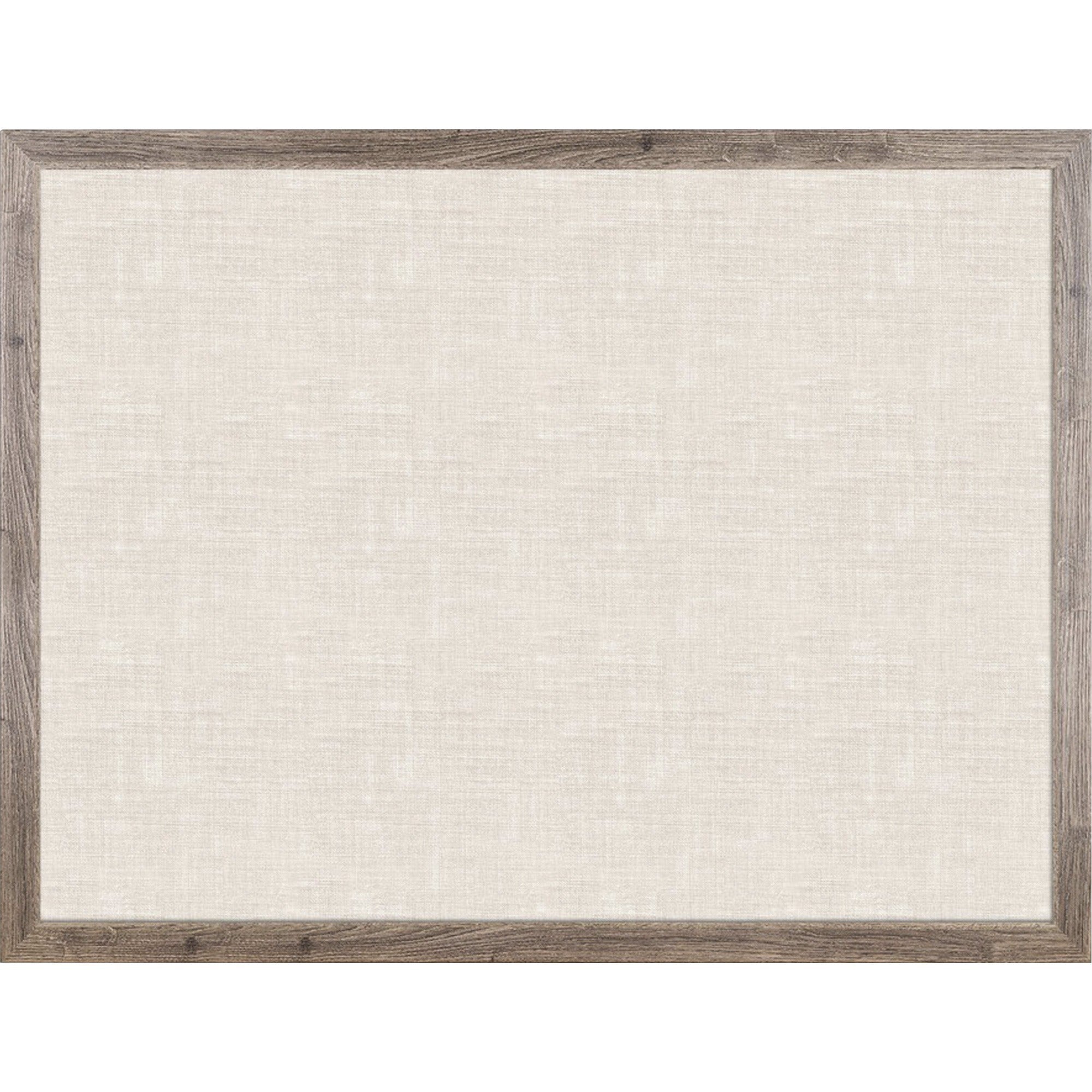 U Brands Linen Bulletin Board, 47" X 35" , Rustic Wood Frame - 47" Height x 35" Width - Tan Linen Surface - Self-healing, Durable, Mounting System, Tackable, Sturdy, Damage Resistant- 1