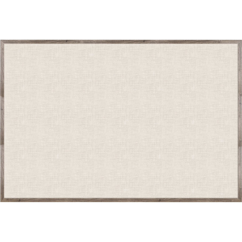 U Brands Linen Bulletin Board, 72" X 47" , Rustic Wood Frame - 72" Height x 47" Width - Tan Linen Surface - Self-healing, Durable, Mounting System, Tackable, Sturdy, Damage Resistant - 1