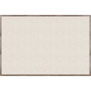 U Brands Linen Bulletin Board, 72" X 47" , Rustic Wood Frame - 72" Height x 47" Width - Tan Linen Surface - Self-healing, Durable, Mounting System, Tackable, Sturdy, Damage Resistant - 1