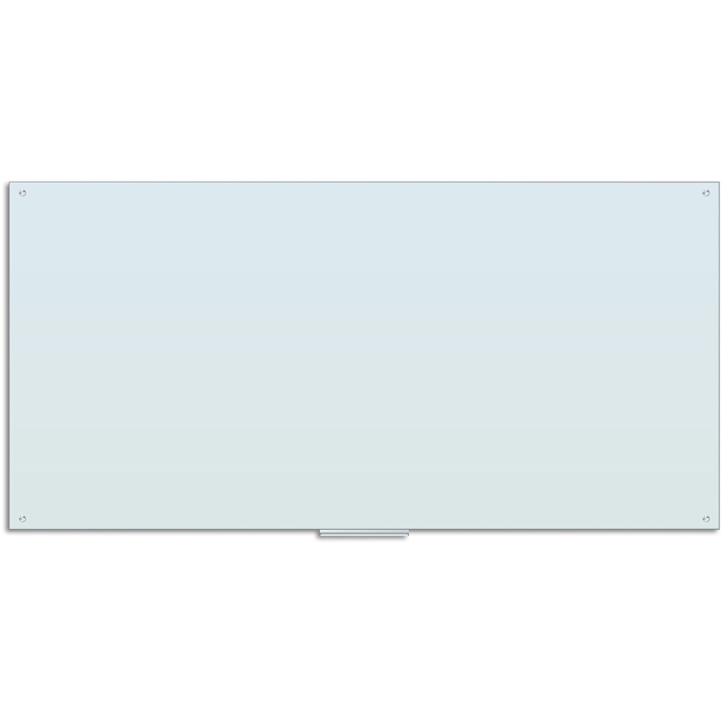 Glass Dry Erase Board, 96 x 47, White Surface