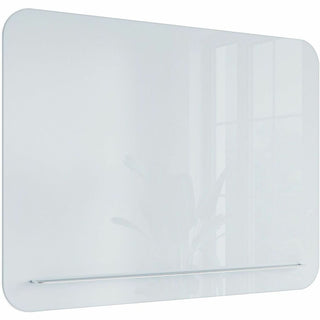 U Brands Magnetic White Glass Dry-Erase Board, 47" X 35" - 47" (4 ft) Width x 35" (3 ft) Height - White Tempered Glass Surface - Rectangle - Horizontal/Vertical - 1 Each