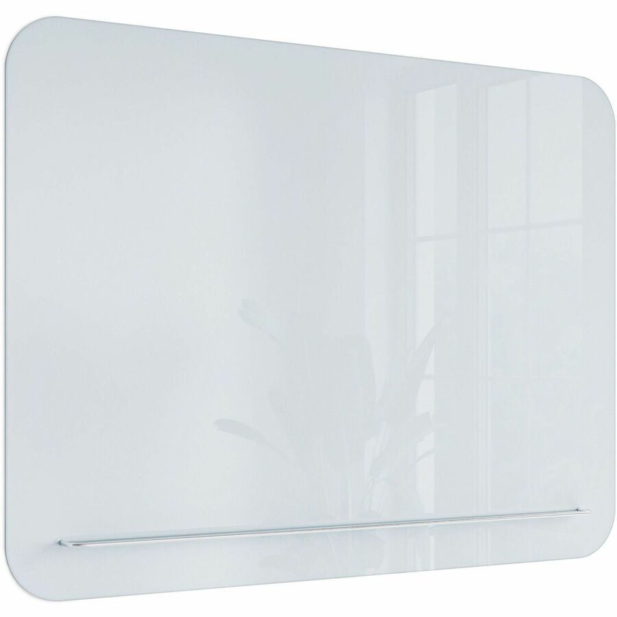 U Brands Magnetic White Glass Dry-Erase Board, 47" X 35" - 47" (4 ft) Width x 35" (3 ft) Height - White Tempered Glass Surface - Rectangle - Horizontal/Vertical - 1 Each