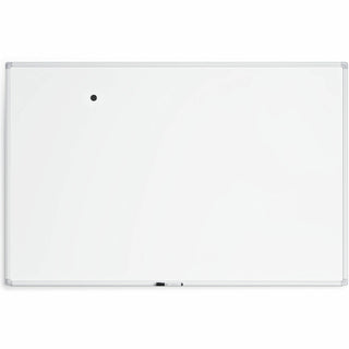 U Brands White Aluminum Framed Magnetic Porcelain Steel Board, 72" X 47" - 72" (6 ft) Width x 47" (4 ft) Height - White Porcelain Steel Surface - White Aluminum Frame - Rectangle - Horizontal/Vertical - 1