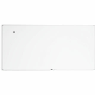 U Brands White Aluminum Framed Magnetic Porcelain Steel Board, 96" X 47" - 96" (8 ft) Width x 47" (4 ft) Height - White Porcelain Steel Surface - White Aluminum Frame - Rectangle - Horizontal/Vertical - 1