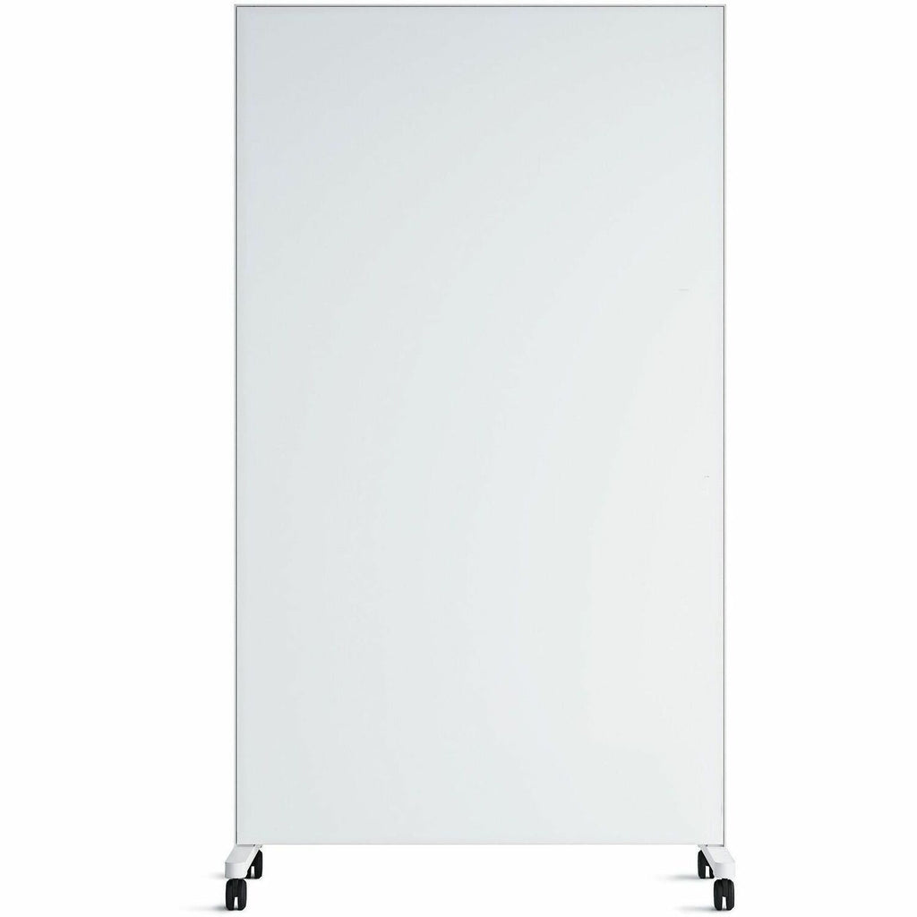 U Brands Double Sided Magnetic Glass Dry-Erase Mobile Floor Easel, 72" X 42" - Tempered Glass - Rectangle - Vertical - Floor Standing - Assembly Required - 1 Each