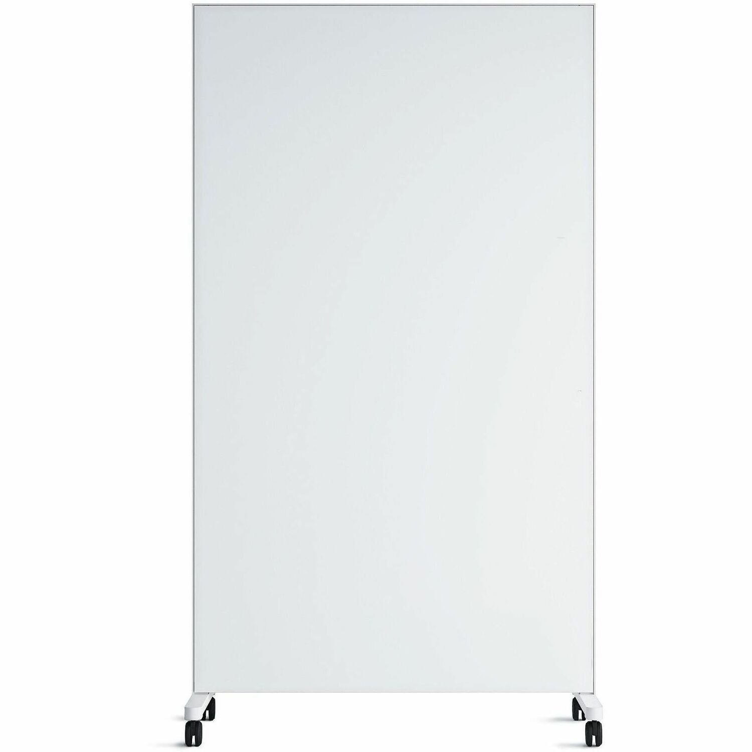 U Brands Double Sided Magnetic Glass Dry-Erase Mobile Floor Easel, 72" X 42" - Tempered Glass - Rectangle - Vertical - Floor Standing - Assembly Required - 1 Each