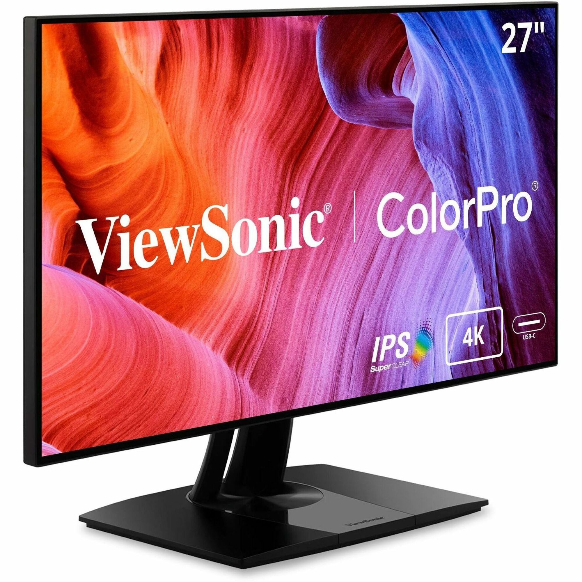 ViewSonic VP2768a-4K 27 Inch Premium IPS 4K Monitor with Advanced Ergonomics, ColorPro 100% sRGB Rec 709, 14-bit 3D LUT, Eye Care, HDMI, USB C, DisplayPort for Professional Home and Office - ColorPro VP2768a-4K - 4K UHD Monitor with Ergonomics, USB-C