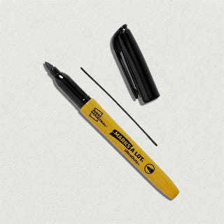 MARKS A LOT UltraDuty Permanent Markers, Fine Bullet Tip, Black 12/Box