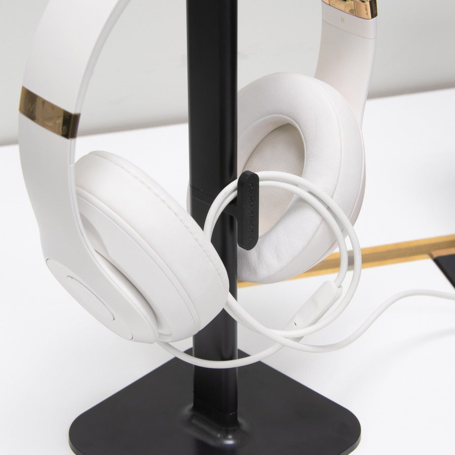 Bluelounge Posto 2.0 Headphone Stand - 10" Height x 4" Width - Desktop, Desk - Aircraft Aluminum, Plastic - Black - 4