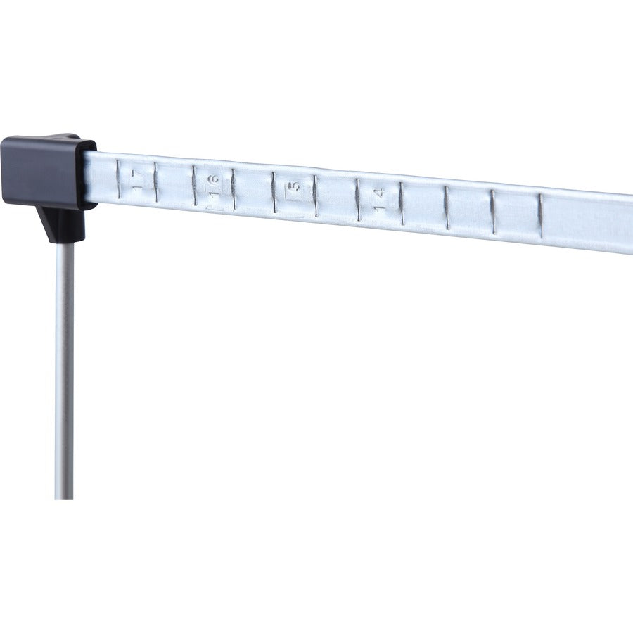 Business Source File Frame - Letter - 14"-18" Long - Stainless Steel - Gray - 2 / Box
