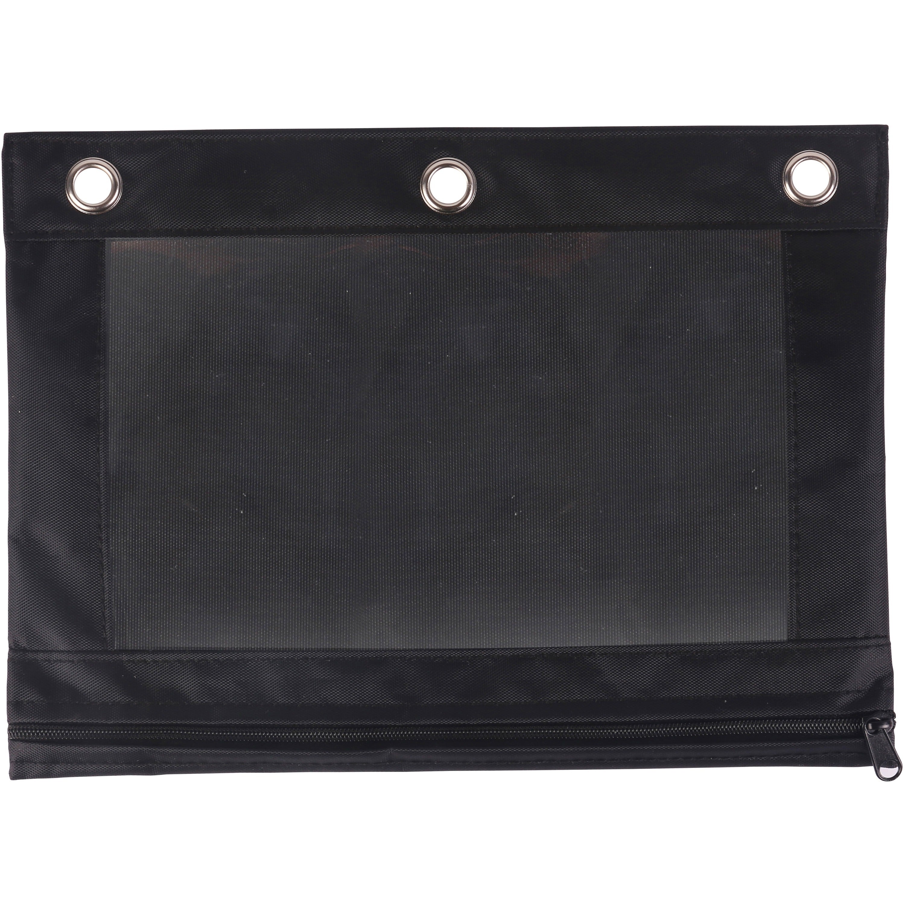 business-source-binder-pencil-pouch-10-height-x-74-width-black-1-each_bsn18303 - 1