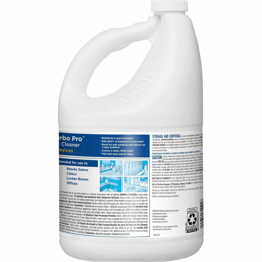 Turbo Pro Disinfectant Cleaner for Sprayer Devices, 121 oz Bottle, 3/Carton