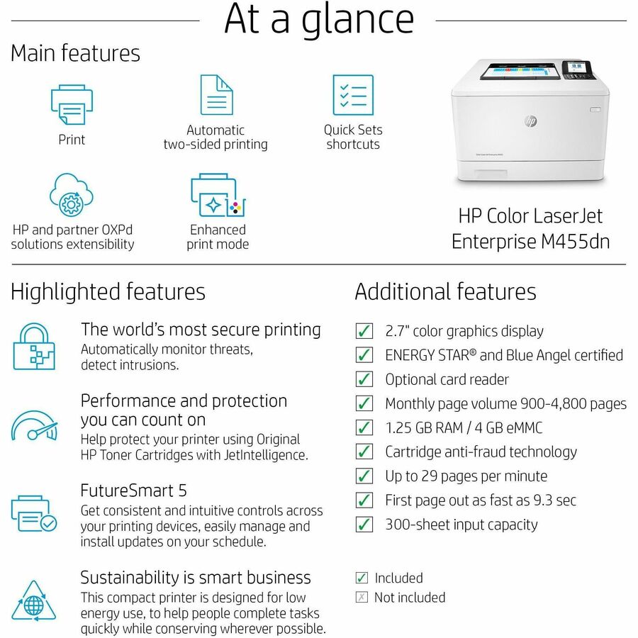 Color LaserJet Enterprise M455dn Laser Printer