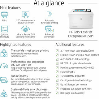 Color LaserJet Enterprise M455dn Laser Printer