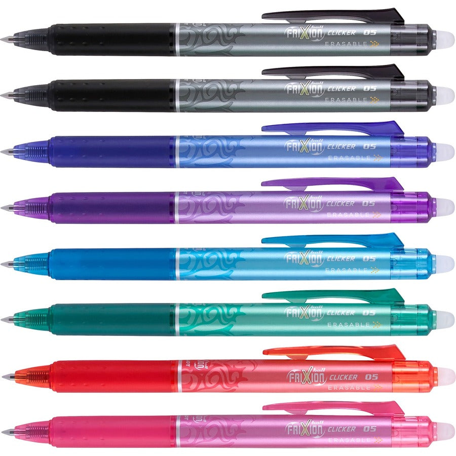 frixion-clicker-erasable-gel-pen-extra-fine-pen-point-05-mm-pen-point-size-refillable-retractable-multi-gel-based-ink-8-each_pil13573 - 2