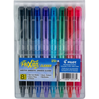 frixion-clicker-erasable-gel-pen-extra-fine-pen-point-05-mm-pen-point-size-refillable-retractable-multi-gel-based-ink-8-each_pil13573 - 1