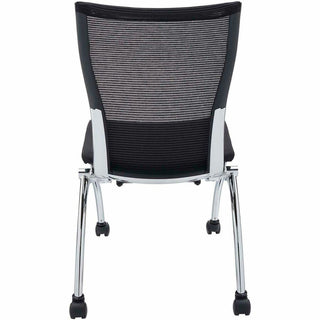 Safco Valore High Back Training Chair - Black Foam Seat - Black Back - Steel, Chrome Frame - High Back - Four-legged Base - 2 / Carton