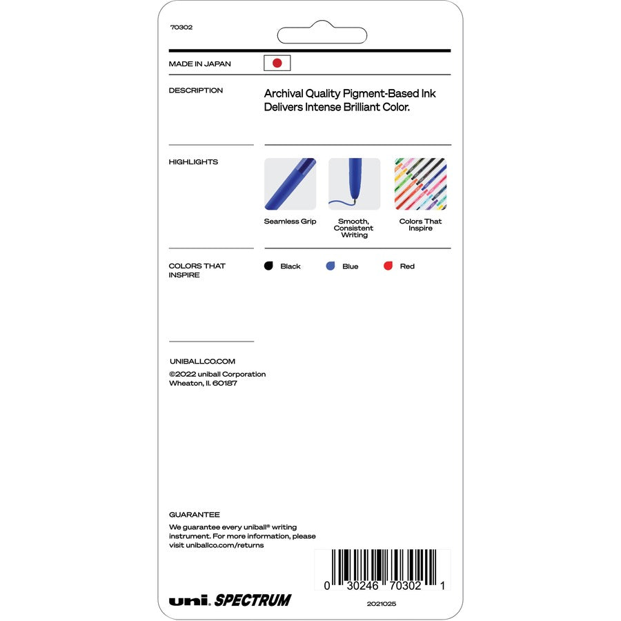 uni Spectrum Gel Pen - Medium Pen Point - 0.7 mm Pen Point Size - Multi Gel-based Ink - 4 / Pack