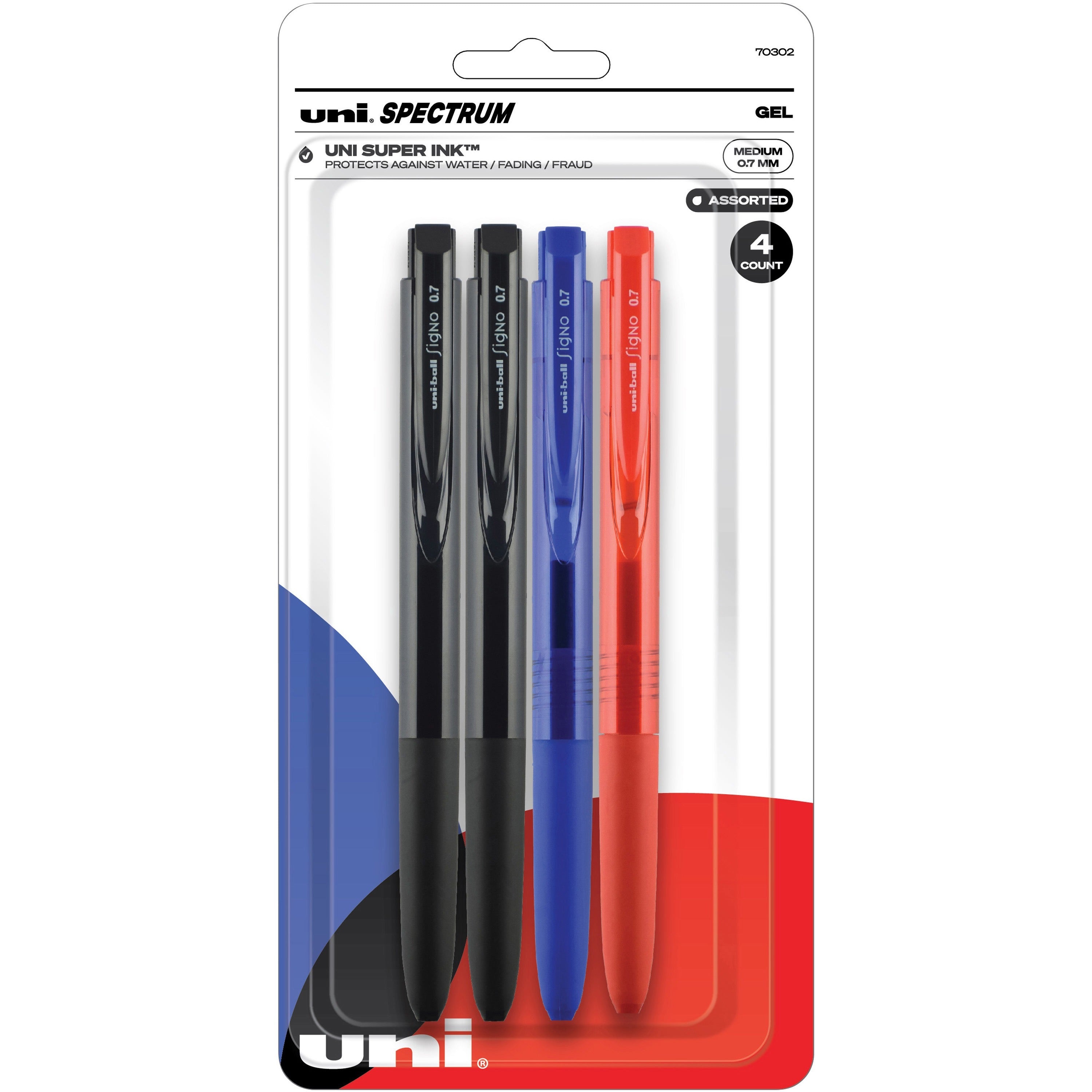 uni-spectrum-gel-pen-medium-pen-point-07-mm-pen-point-size-multi-gel-based-ink-4-pack_ubc70302 - 1