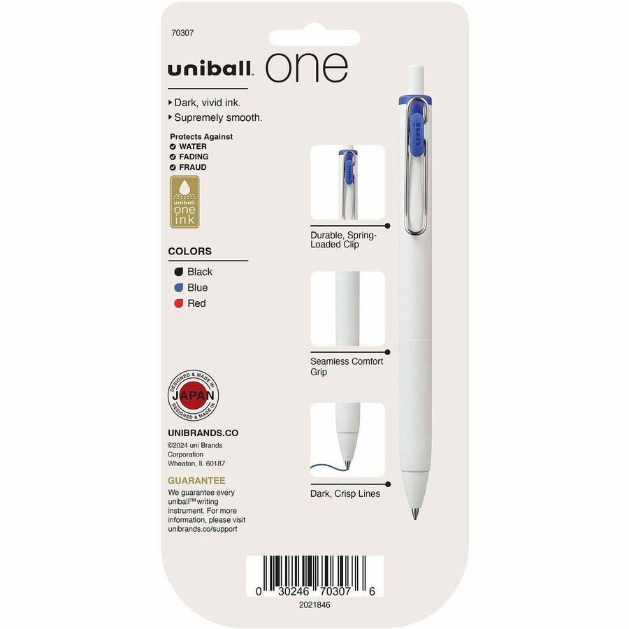 uni ONE Gel Pen - Medium Pen Point - 0.7 mm Pen Point Size - Multi Gel-based Ink - 4 / Pack